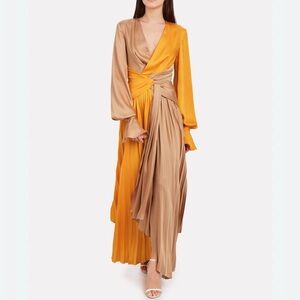NWT - Acler Empire Two-Tone Twisted Maxi Dress